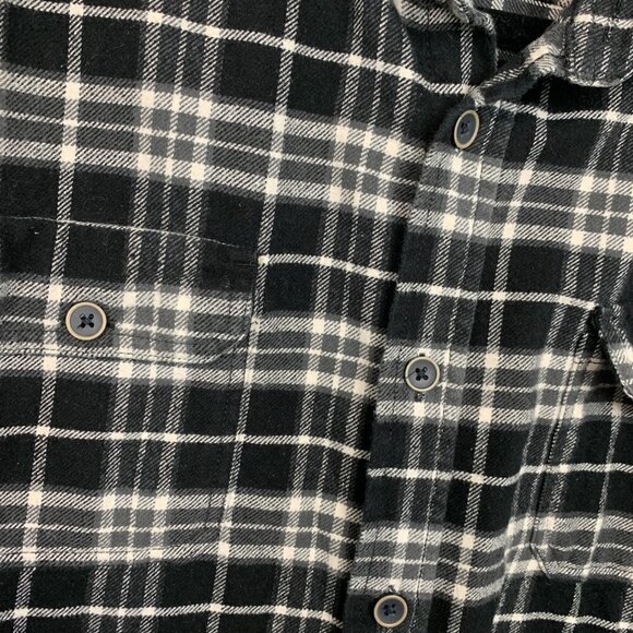 JACH'S Black & White Flannel Button Down Heavy Shirt / Shacket - Picture 3 of 8